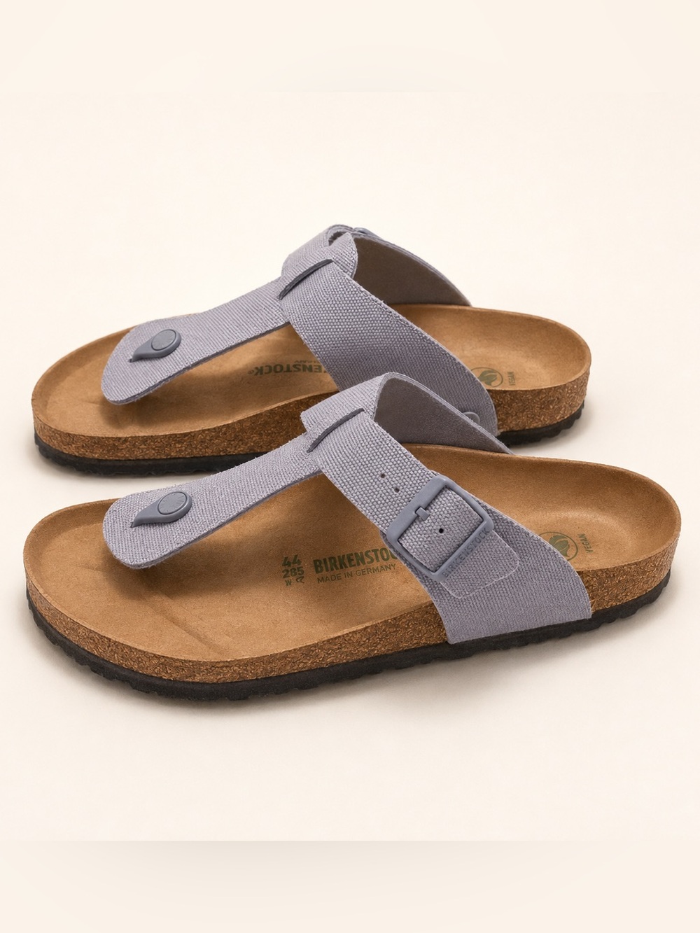 Birkenstock Gizeh Vegan T-Strap Sandals Gray Men 11 / EU 44 Regular Fit NWB